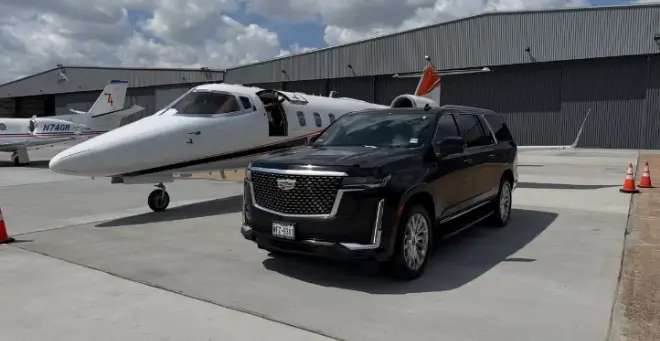 First Class — Cadillac Escalade · Mercedes-Benz S-Class or similar